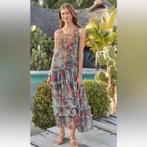 🪢 Johnny Was maxi dress Lora Tango L large